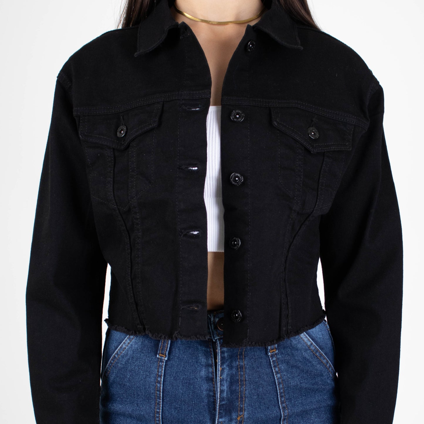 Women’s Short Stretch Denim Jacket